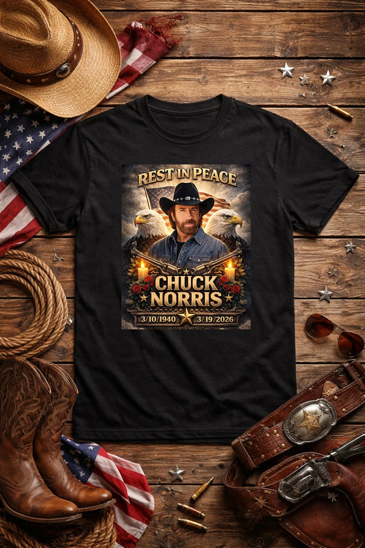 Chuck Norris Rest in Peace T Shirt RIP #2