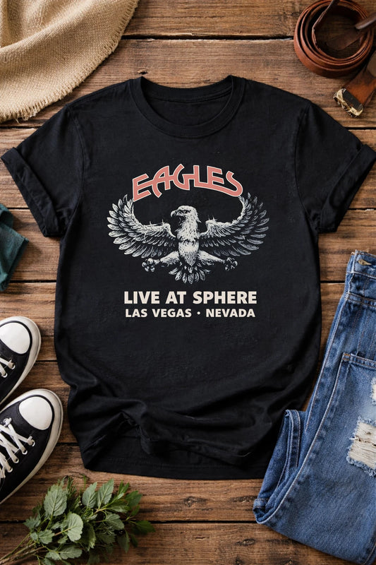 Eagles Las Vegas Sphere Concert 2025 2026 Rock Band Tour T Shirt